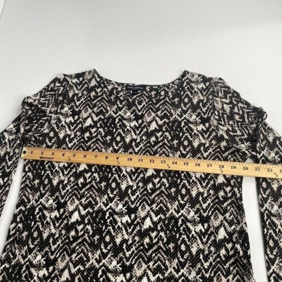 Mario Serrani Italy Top Womens Tan Black Leopard Print Long Sleeve Blouse Size M - Picture 3 of 14